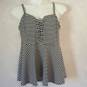 Torrid Lace Up Peplum Top